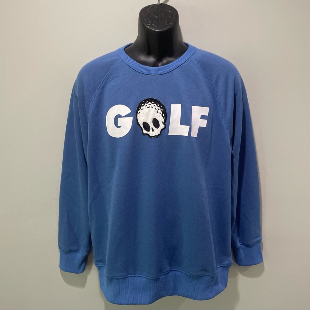 Bad Mulligan Skull Golf Mens Sweater NWOT - Large